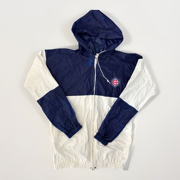 Chicago Cubs Jacket Size Small Vintage 1990s Rainmate Rain Jacket Baseball - Picture 1 of 7